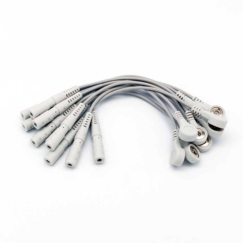 10/set ECG/EKG Banana 4.0mm Plug to Snap Adapter for Medical Leadwire Electrodes