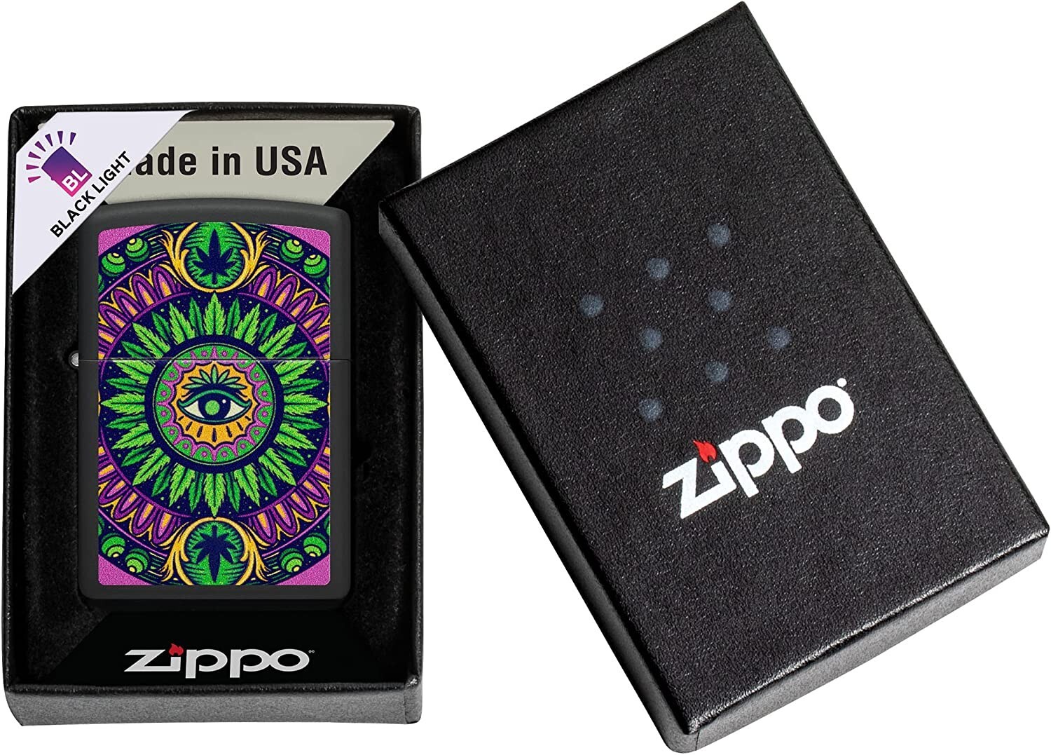 Zippo Black Light Black Matte 48583