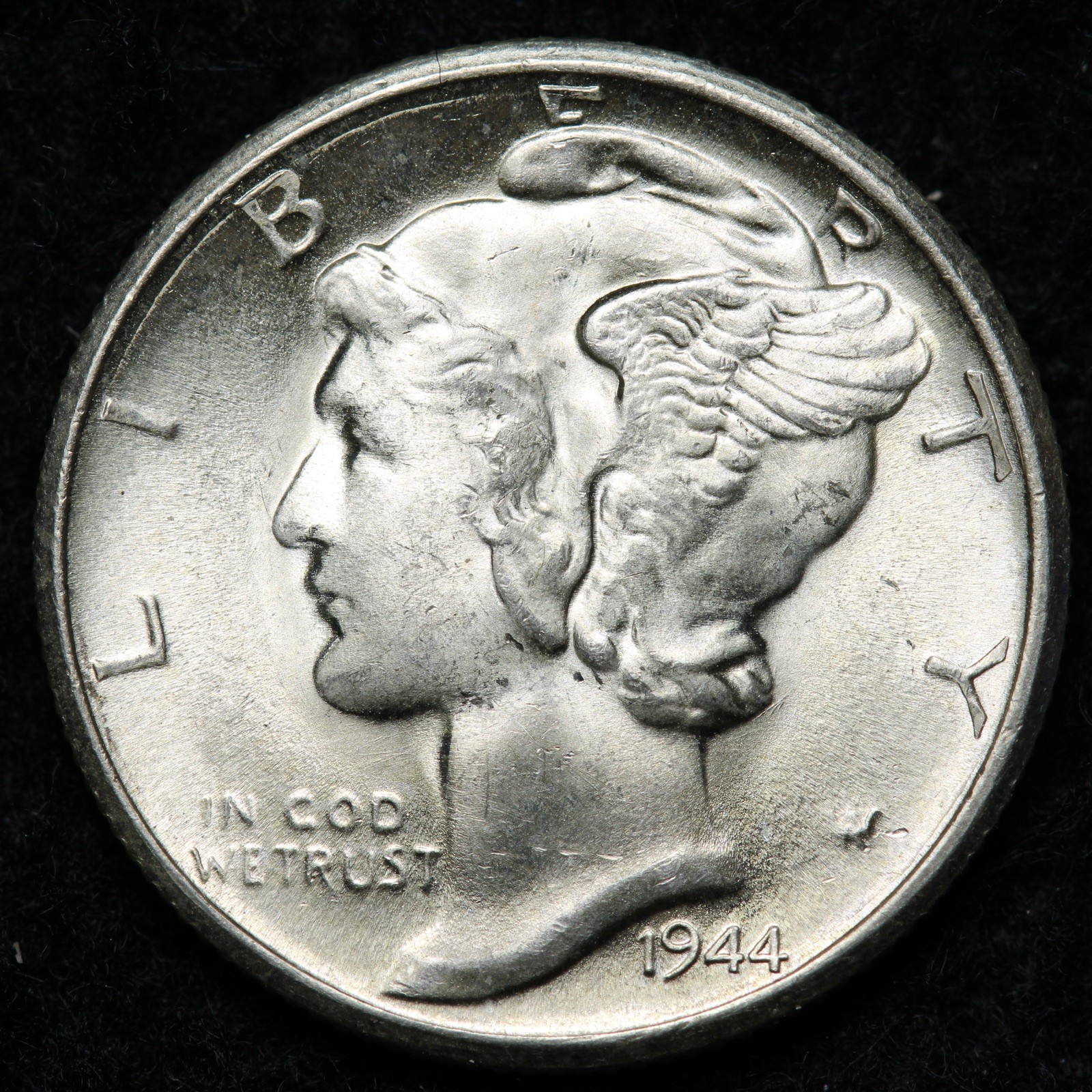 1944-D Mercury Silver Dime GEM BU *UNCIRCULATED* MS E292 URQCM