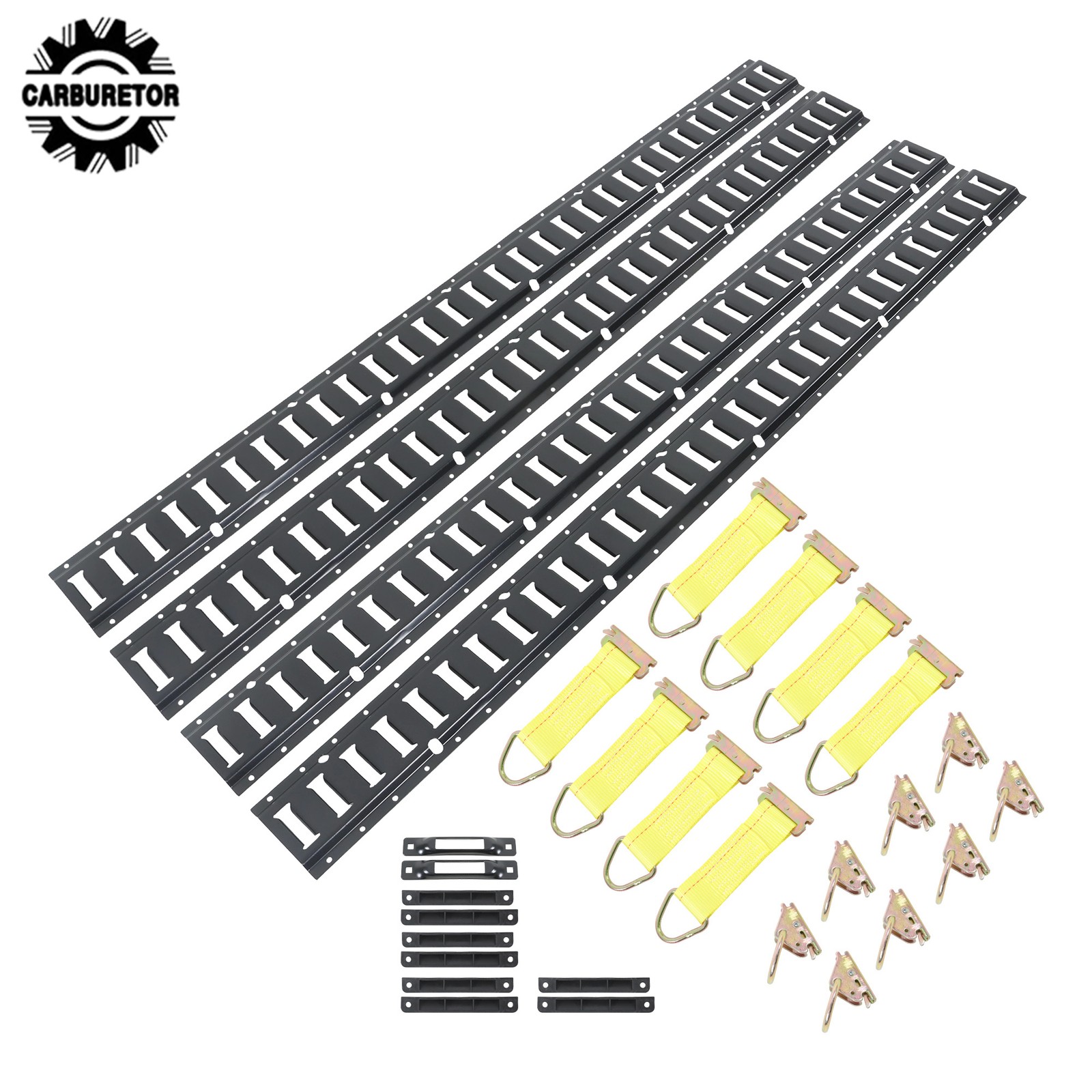 30 Pcs 5 Ft Black E Track Rails Complete Kit With Mounting Hardware For Cargo