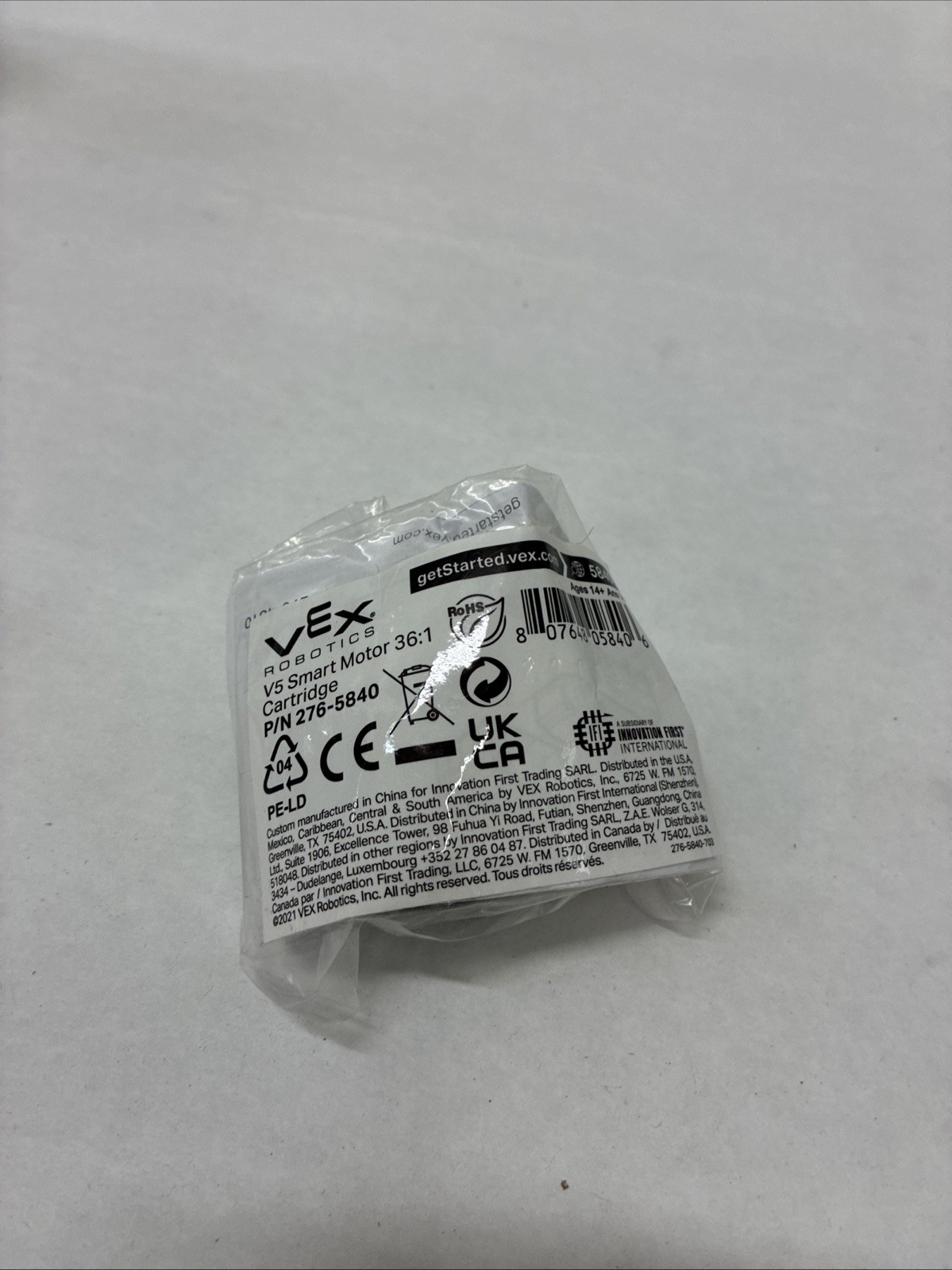 276-5840 VEX Smart Motor 361 Cartridge (100 RPM) NEW!