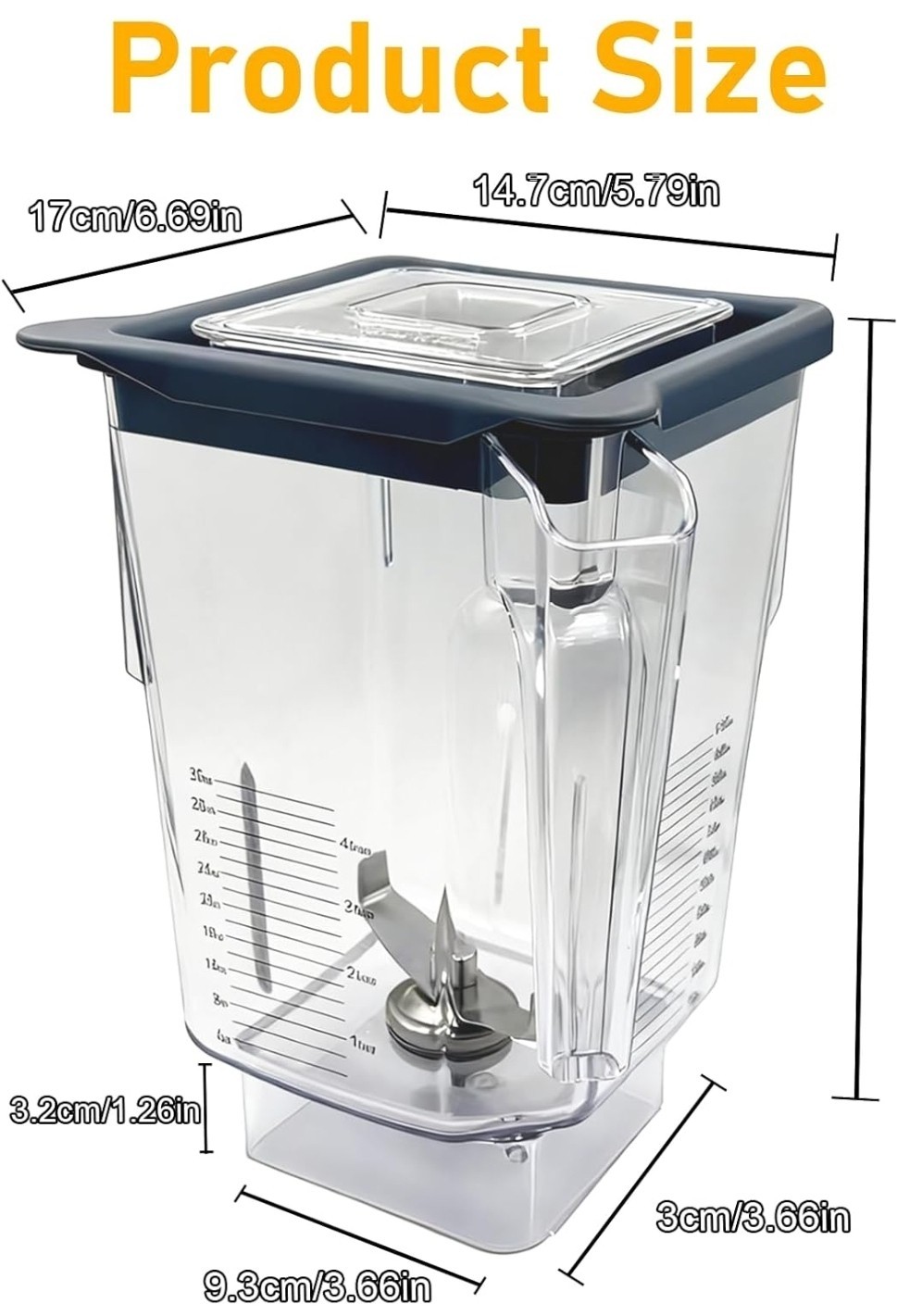 Blendtec Wildside Plus 90 Oz Jar Replacement Compatible Blender Container