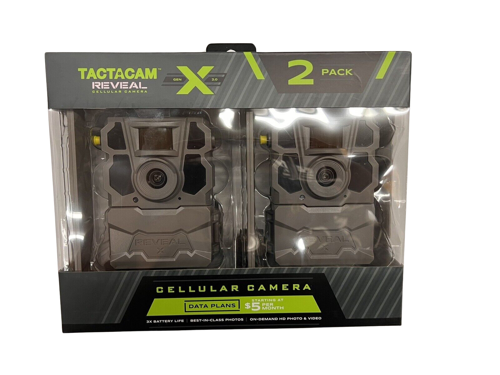 Tactacam Reveal X Gen 2.0 Cellular Trail Camera 2 Pack NEW SEALED RV-XG2-BNDL1