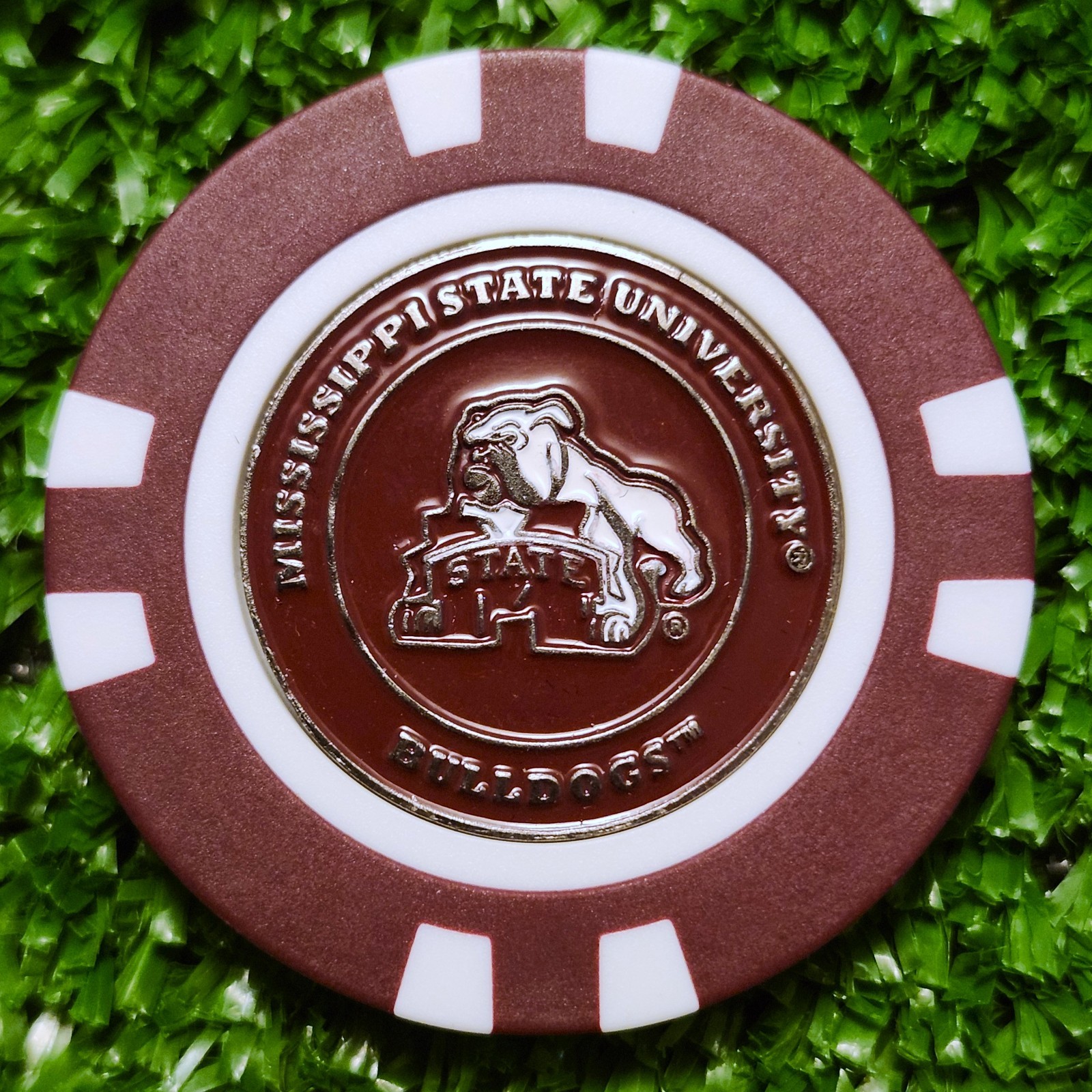 Mississippi State Bulldogs Golf Ball Marker Magnetic Poker Chip New