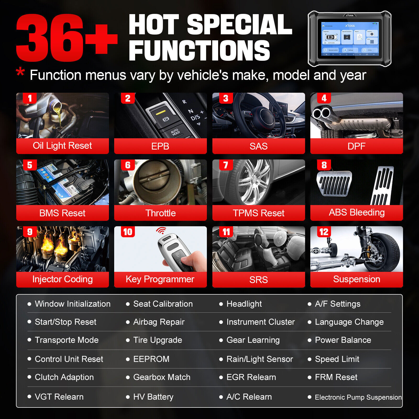 XTOOL USED D7W WIFI Connection OBD2 Diagnostic Scanner Bidirectional Key Coding