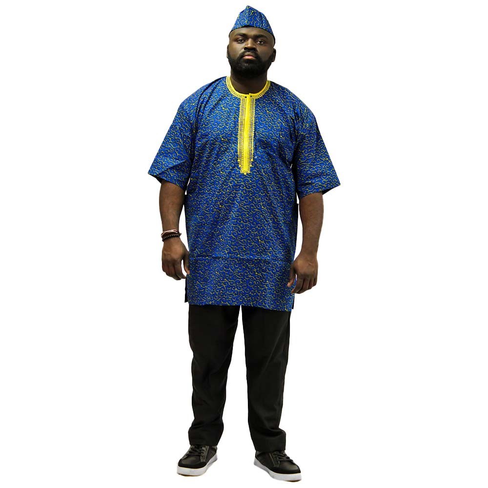 Men's 3 Piece Embroidered  African Dashiki Set