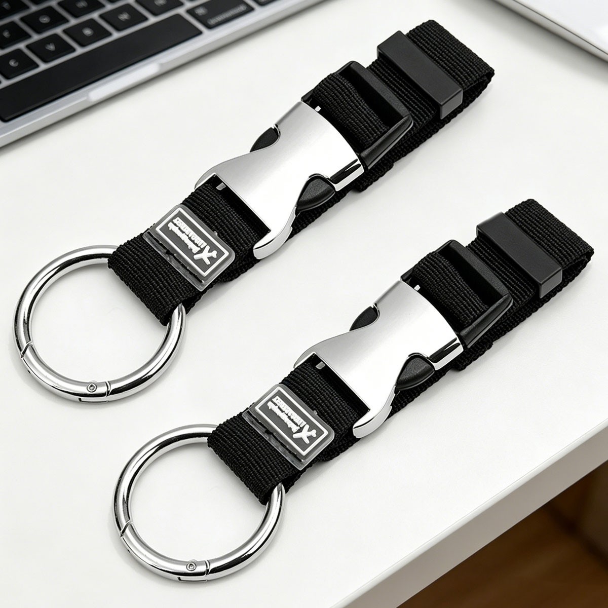 2x Add a Bag Luggage Straps for Suitcase, Adjustable Black Suitcase Strap Travel