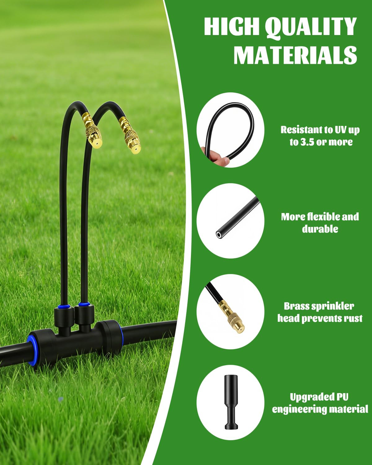 66FT Drip Irrigation System with 40 Nozzles, Automatic Drip Irrigation Kit, Gard