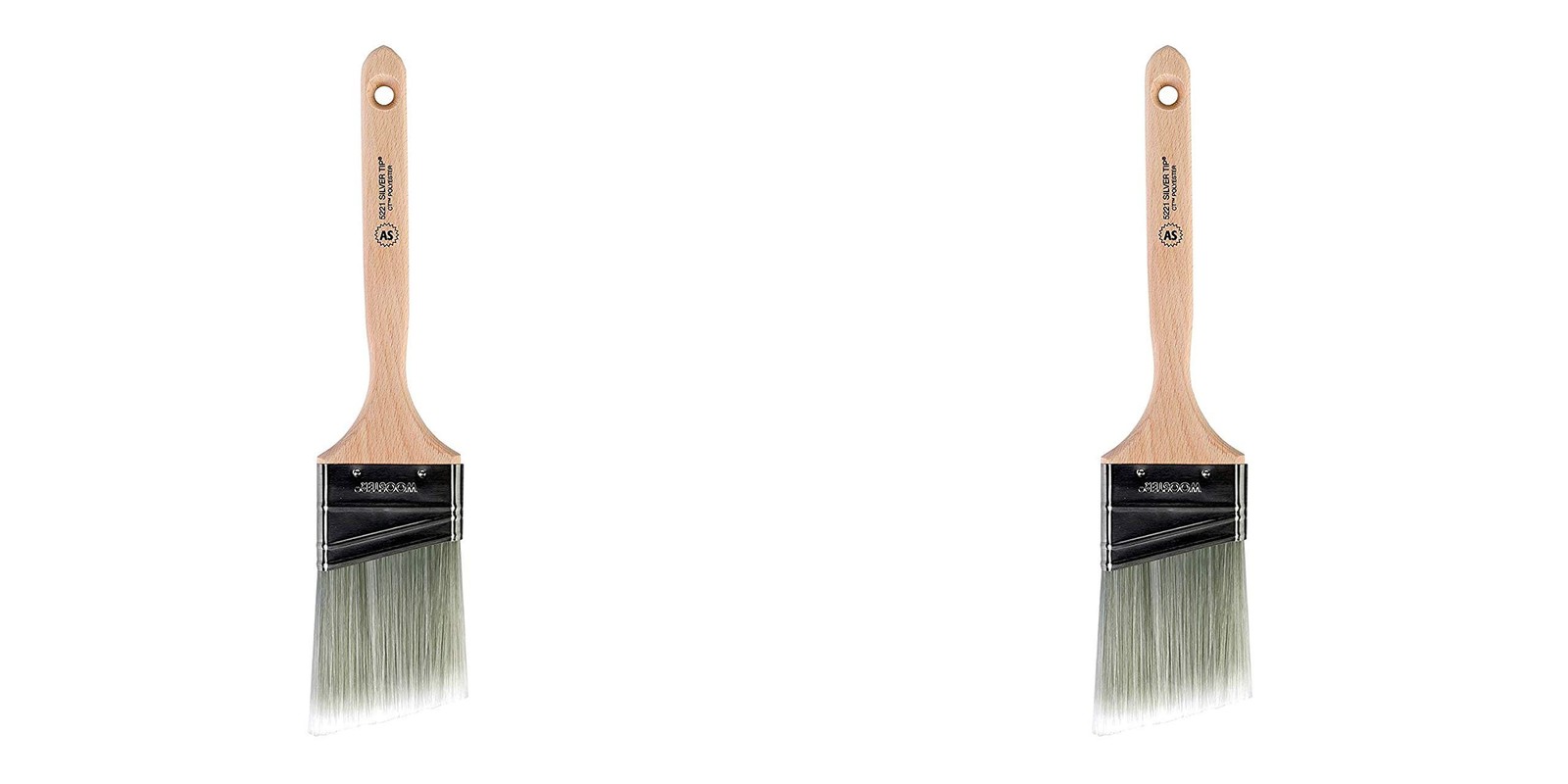 Wooster Brush 5221-2 1/2 Silver Tip 2 1/2 Angle Sash Paintbrush 2 Pack