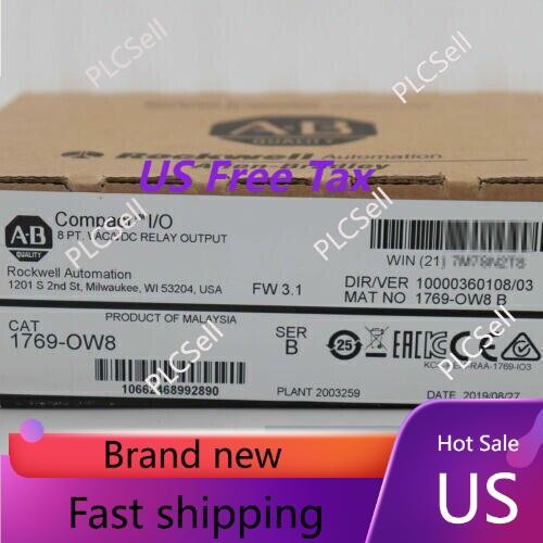 New Sealed AB 1769-OW8 /B CompactLogix Relay Output Module 1769OW8 US Free Tax