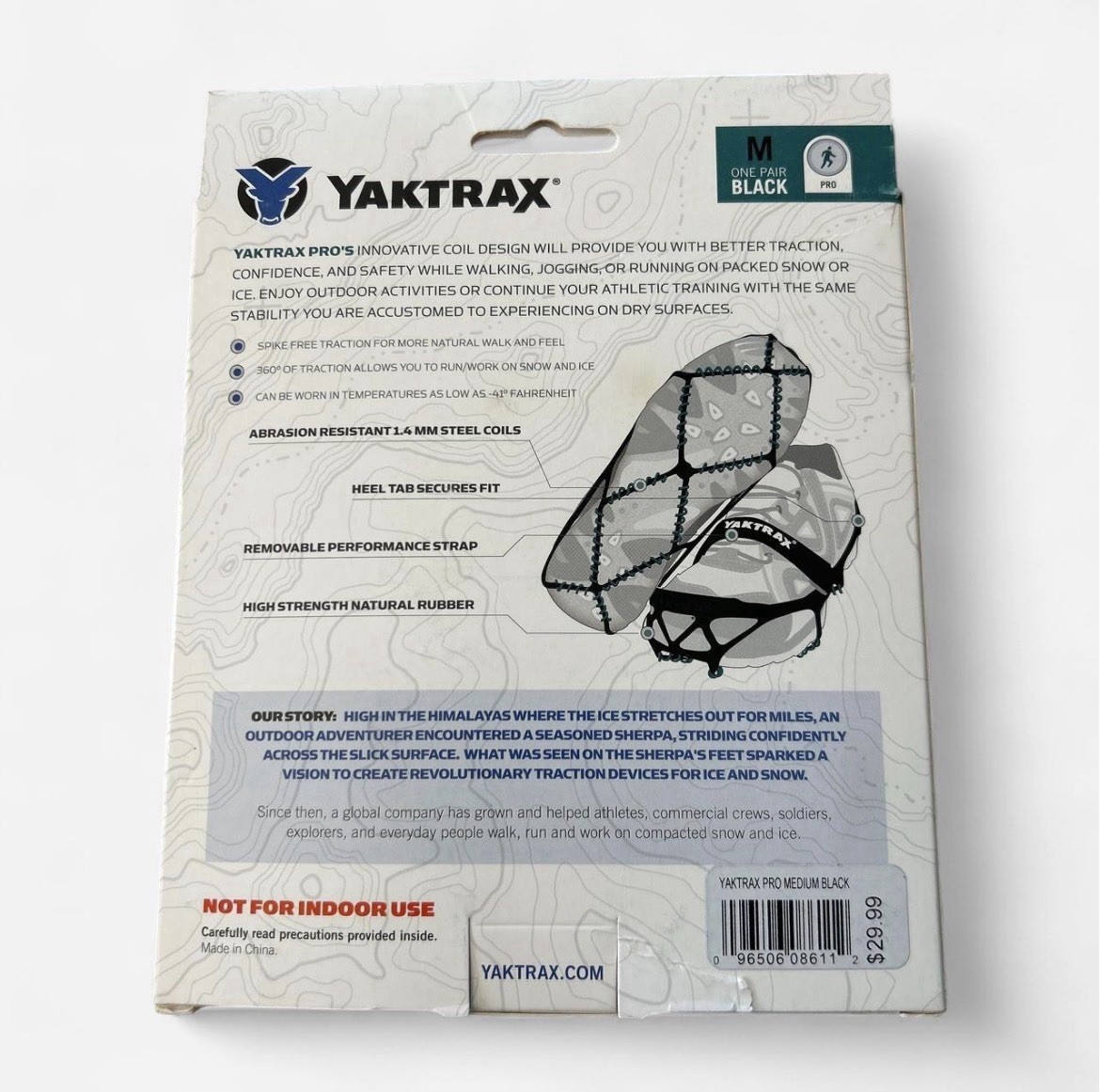 Yaktrax Pro Winter Traction Size Medium New In Box