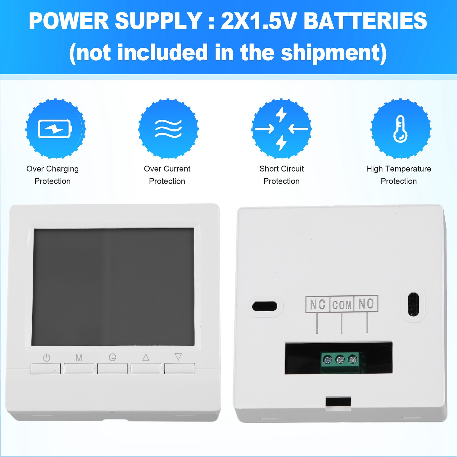 Programmable Digital Thermostat 3A Weekly Room Temperature Controller for4849