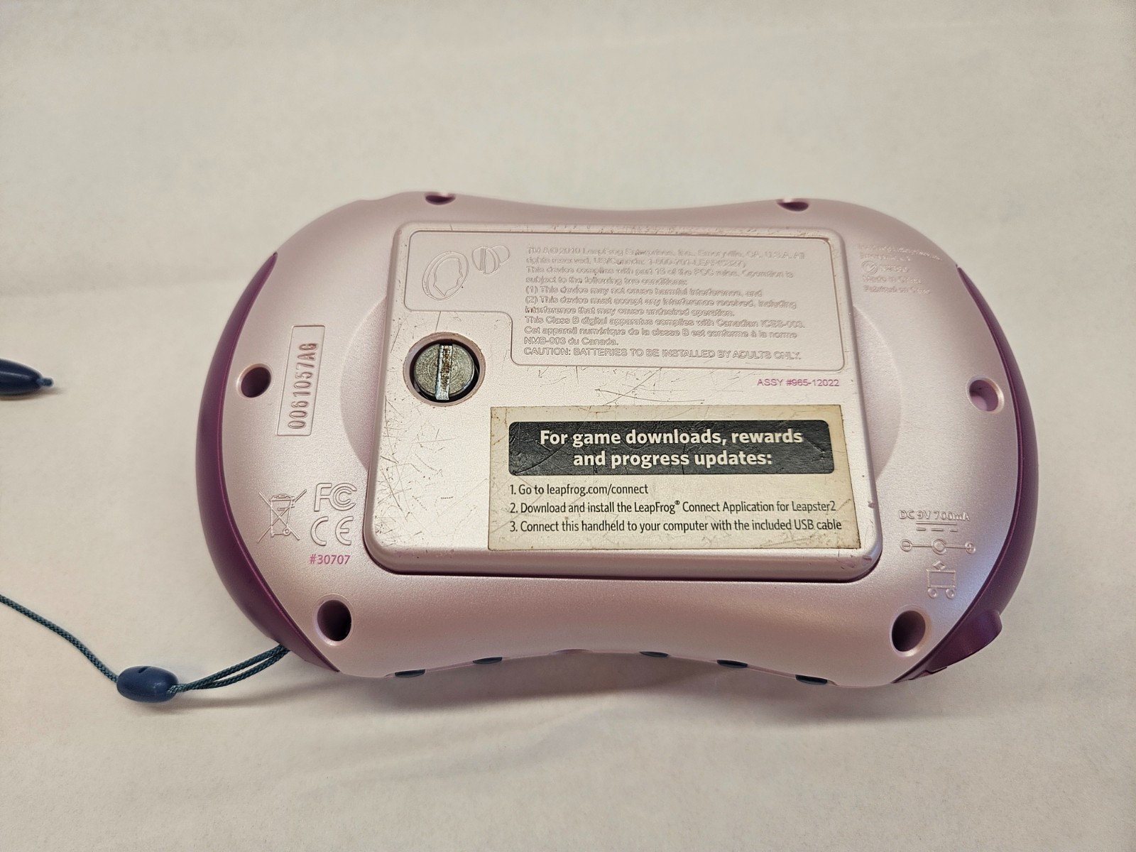 LeapFrog Leapster Learning Game System Handheld Console Purple Pink Works Games