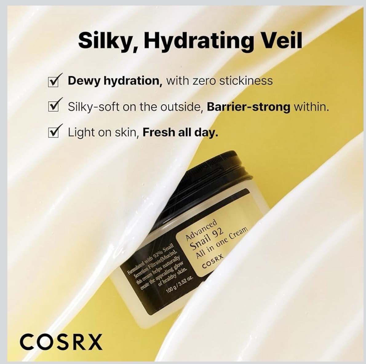 COSRX Advanced Snail 92 All in One Cream - 3.38oz