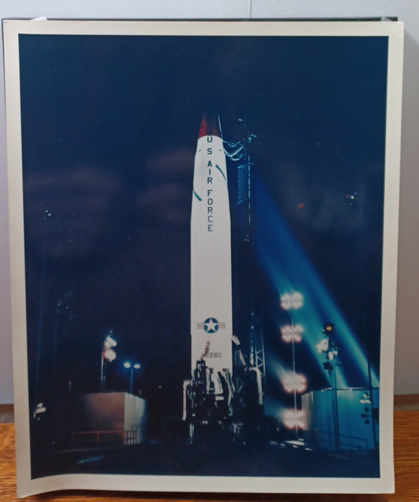 1967 Color Photo Vandenberg AF Base Weather Satellite Night launch Prep RRP 879