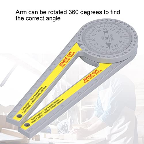 Miter Saw Protractor, Plastic Protractor Angle Finder 60x180mm 360 Degree High