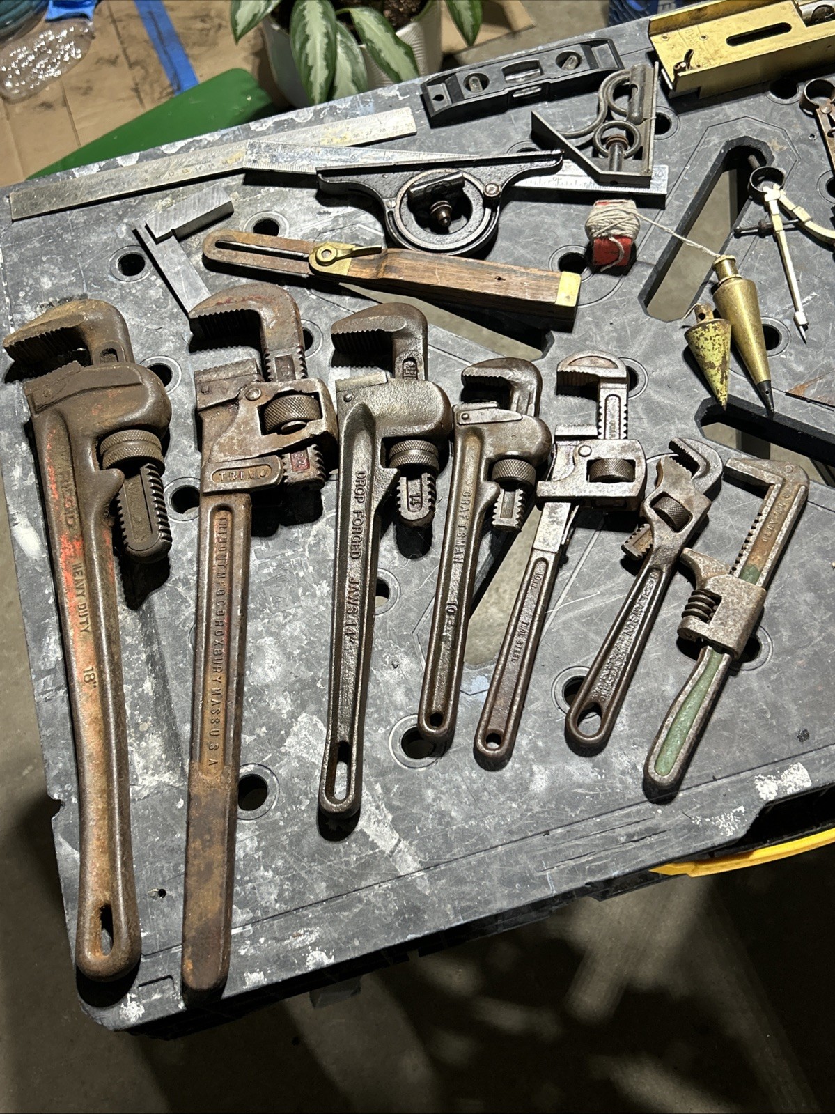 Vintage Pipe Wrench Craftsman Trimo Lawson JP Daniel’s Auto Rigid 7CT 18”...
