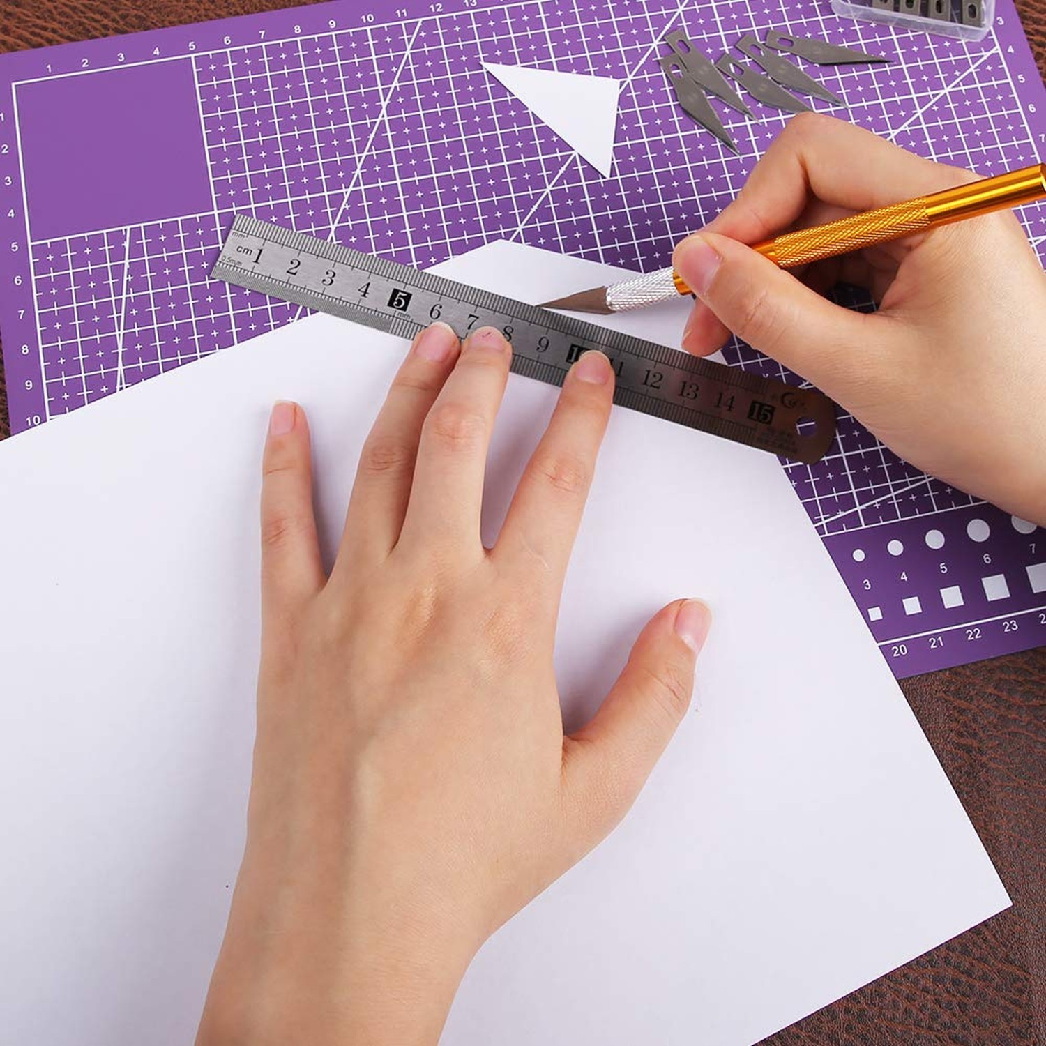 A5 Self Healing Cutting Mat Double Sided, Small Cutting Mat Great for Scrapbo...