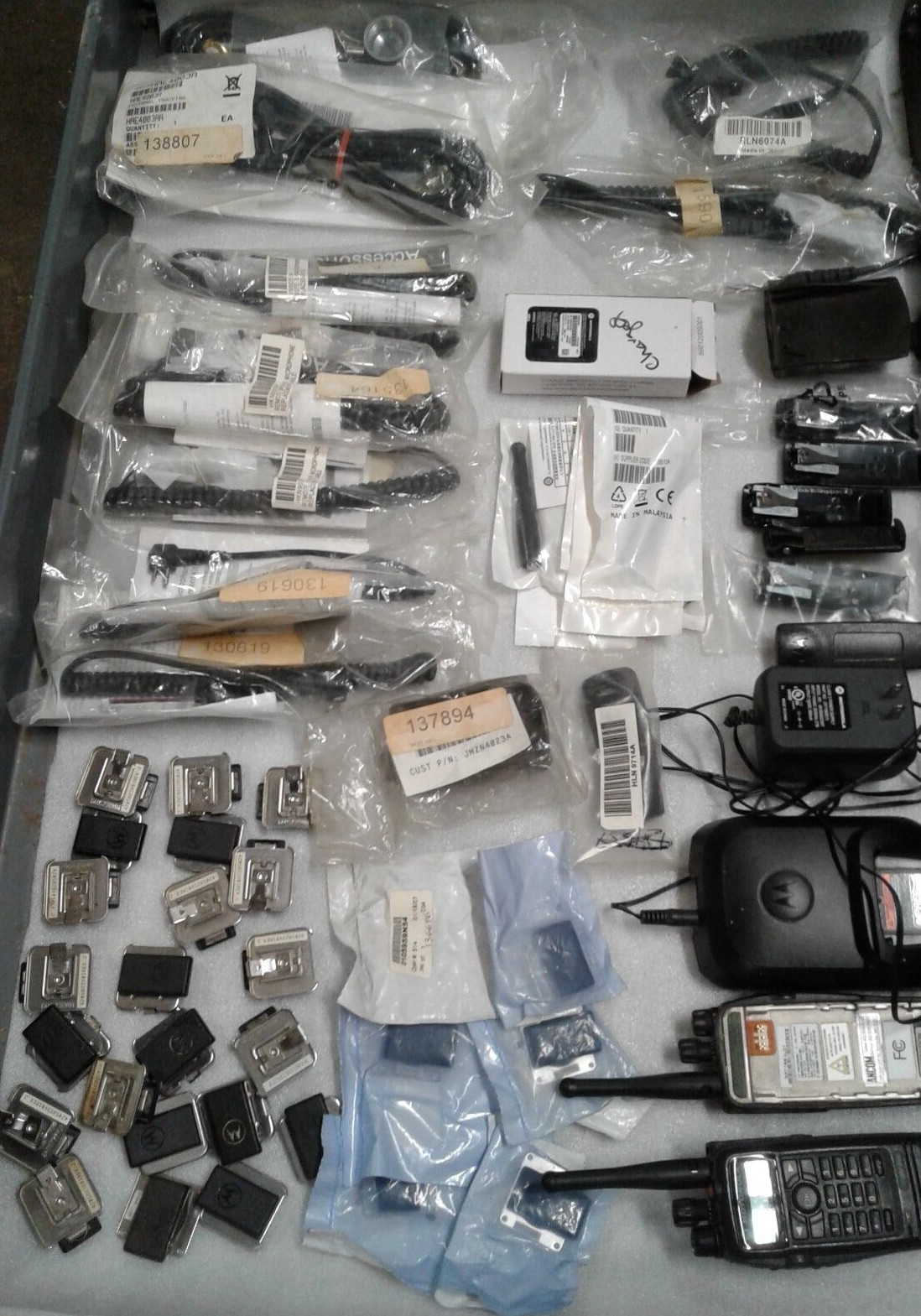 Miscellaneous Lot of Motorola Radio Parts - New & Used - as pictured