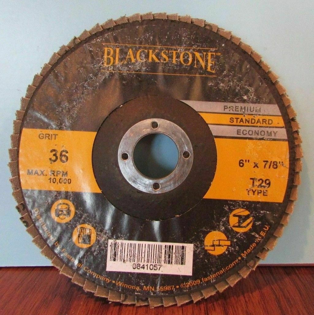 LOT OF 2 NEW, BLACKSTONE GRINDING WHEEL 0841057, 6X 7/8" GRIT 36 T29