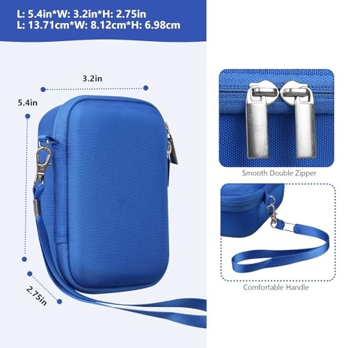 Hard Carrying Case for Canon PowerShot V1 Digital Camera, Storage Holder Blue