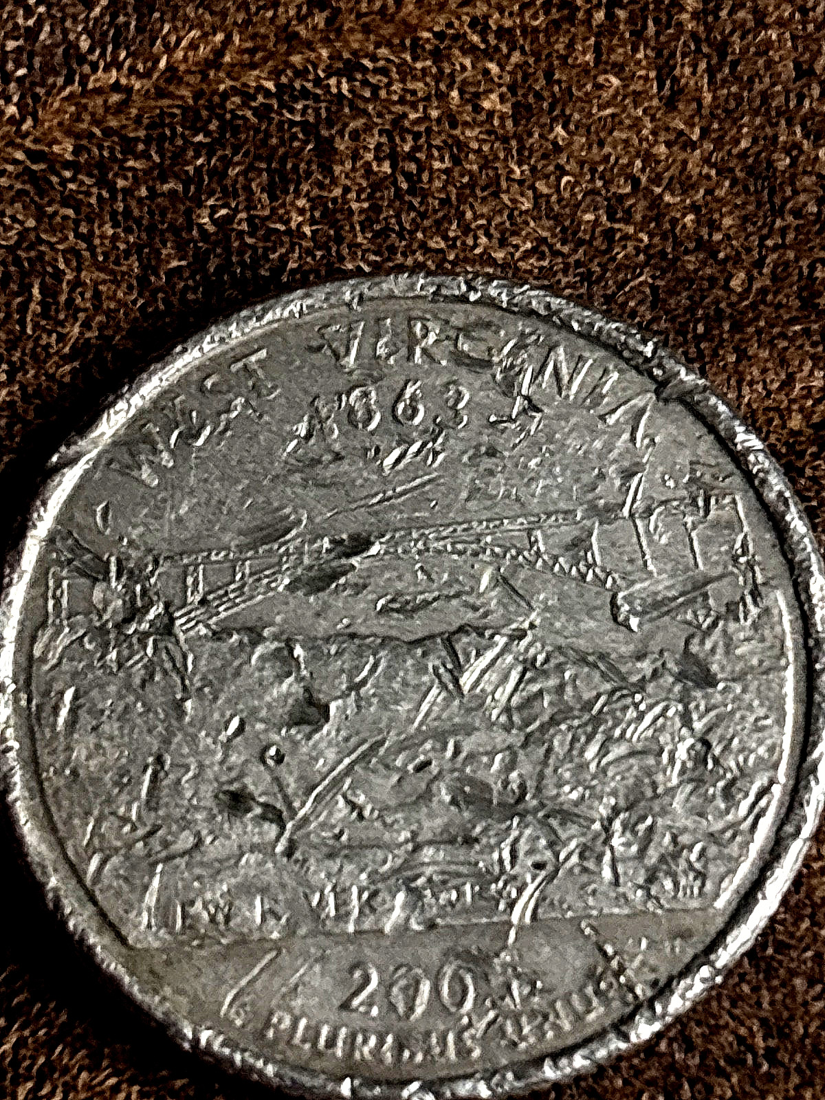 2005 P West Virginia State Quarter 25c Coin