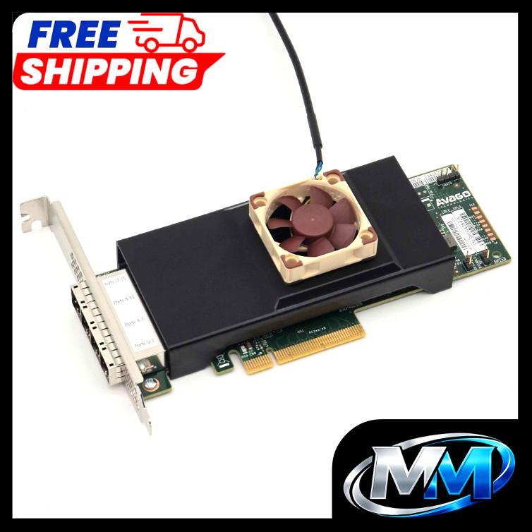 Broadcom LSI 9305 16e SAS HBA Noctua Fan Mount Cooling Shroud Cooler