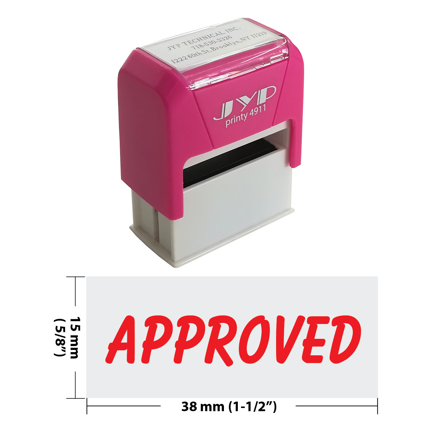 APPROVED - Self Inking Rubber Stamp - JYP 4911R-17 （RED INK）