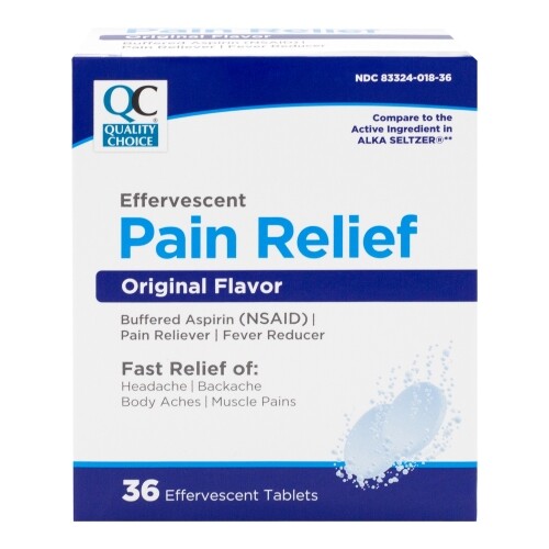 2 Pack Quality Choice Effervescent Pain Relief Antacid Tablets 36 Count Each