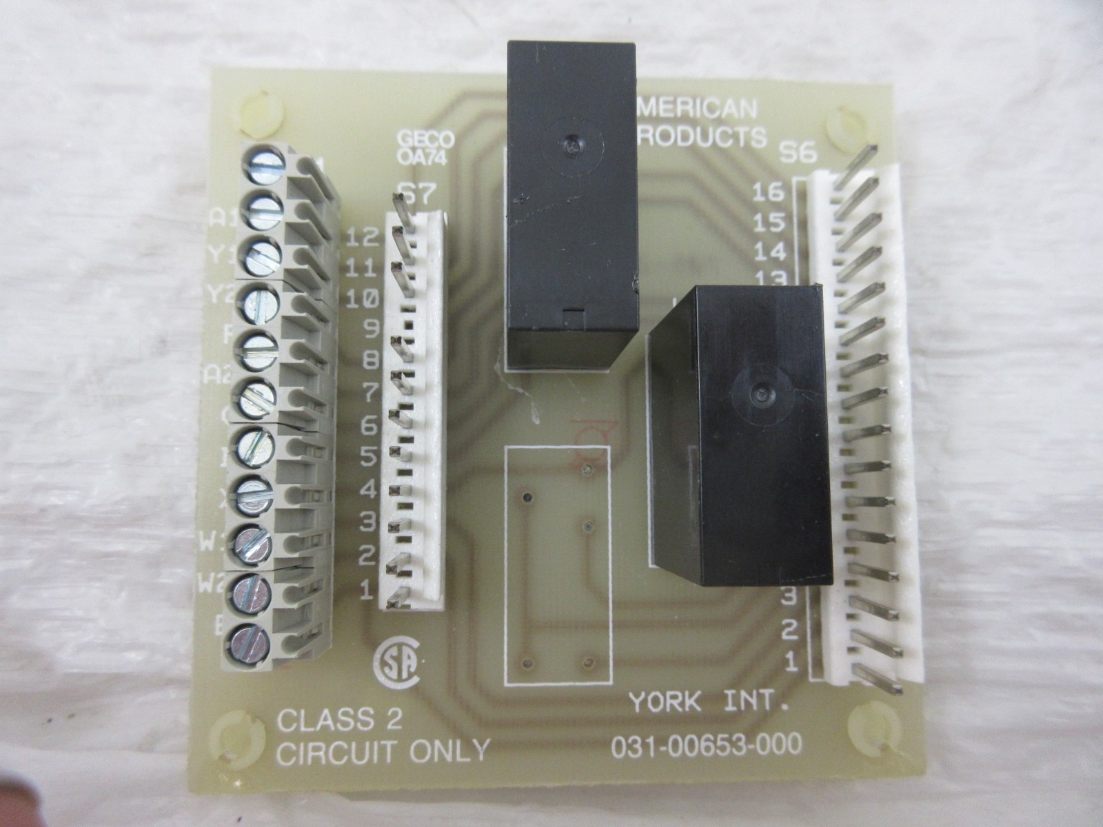 YORK LUXAIRE COLEMAN 031 00653 700 AMERICAN PRODUCTS CONTROL BOARD