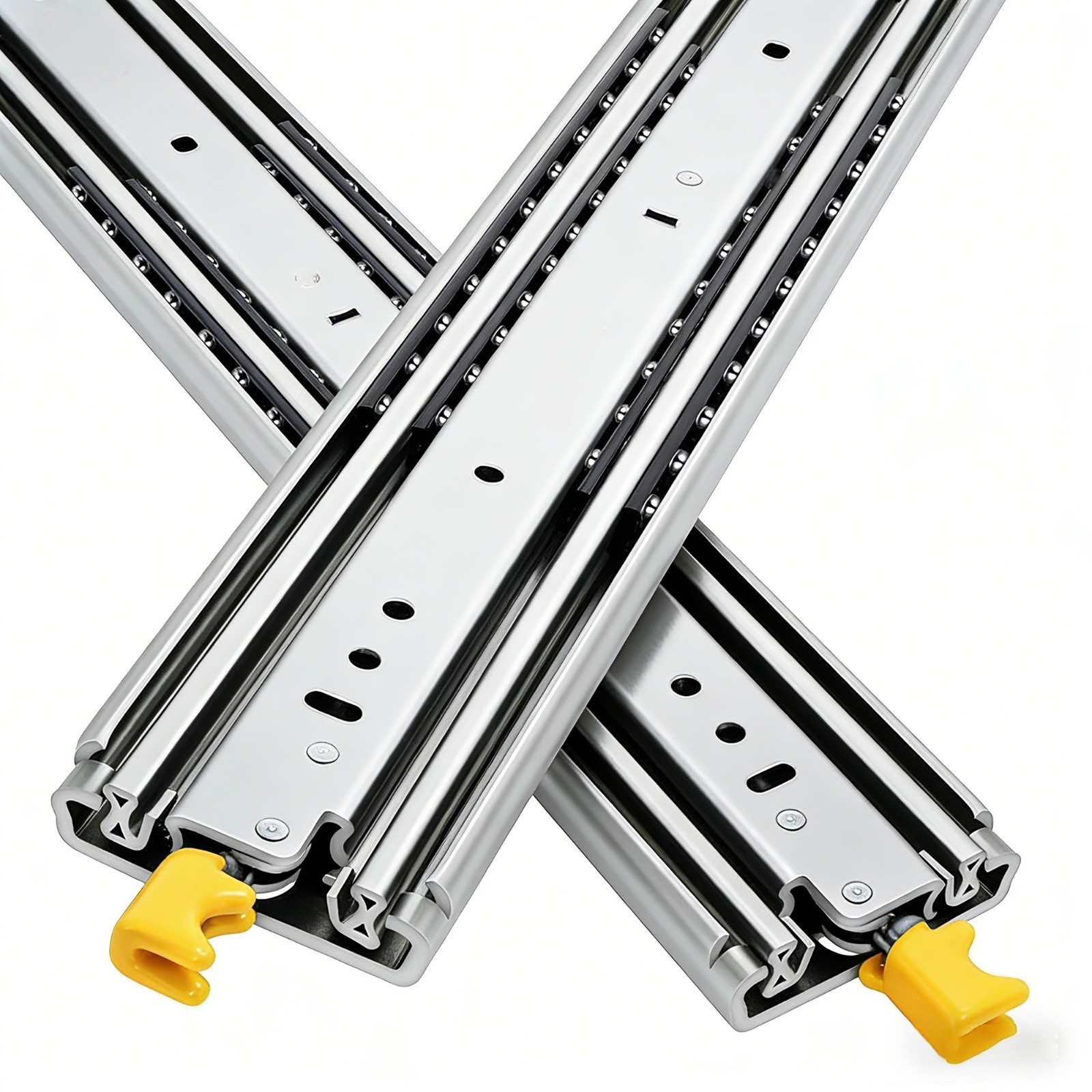 Drawer Slides with Lock Heavy-Duty Lockable Side Mount Railsfor Dresser, 500lbs
