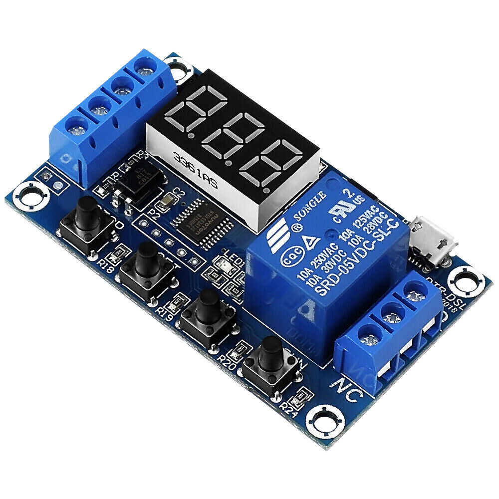 10Pcs DC 6-30V 1-Way Relay Module Power-off Trigger Delay Cycle Timer Switch US