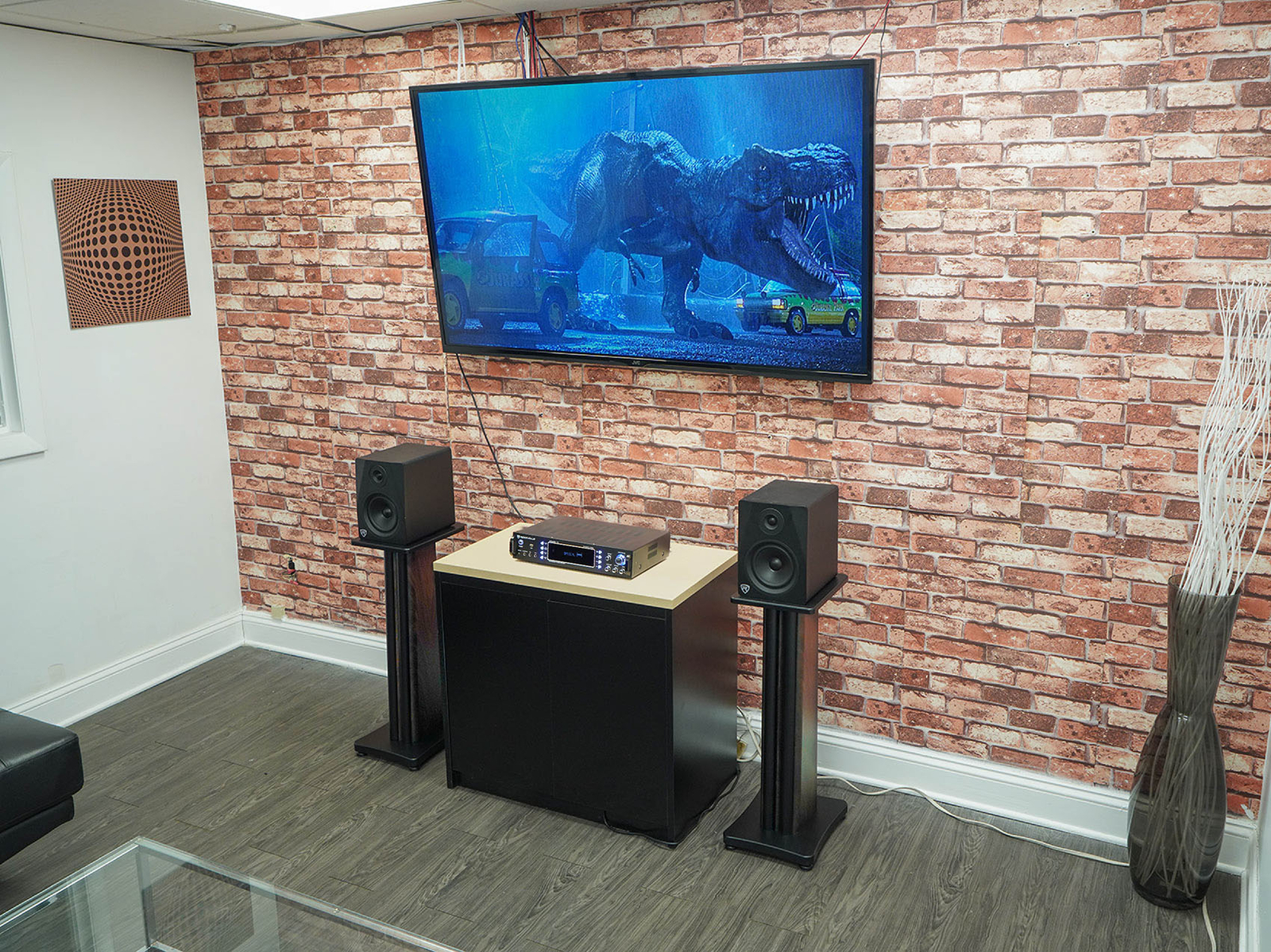 (2) Rockville SS28D Dark Wood Grain 28" Speaker Stands Fits Kurzweil KS-50A