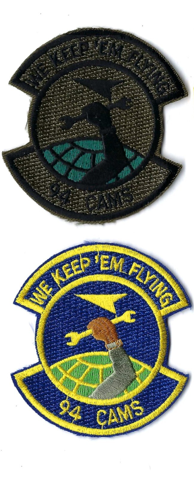 PATCH USAF 94TH CAMS AIRCRAFT 12INTENANCE PAIR DOBBINS AFB     B8-12