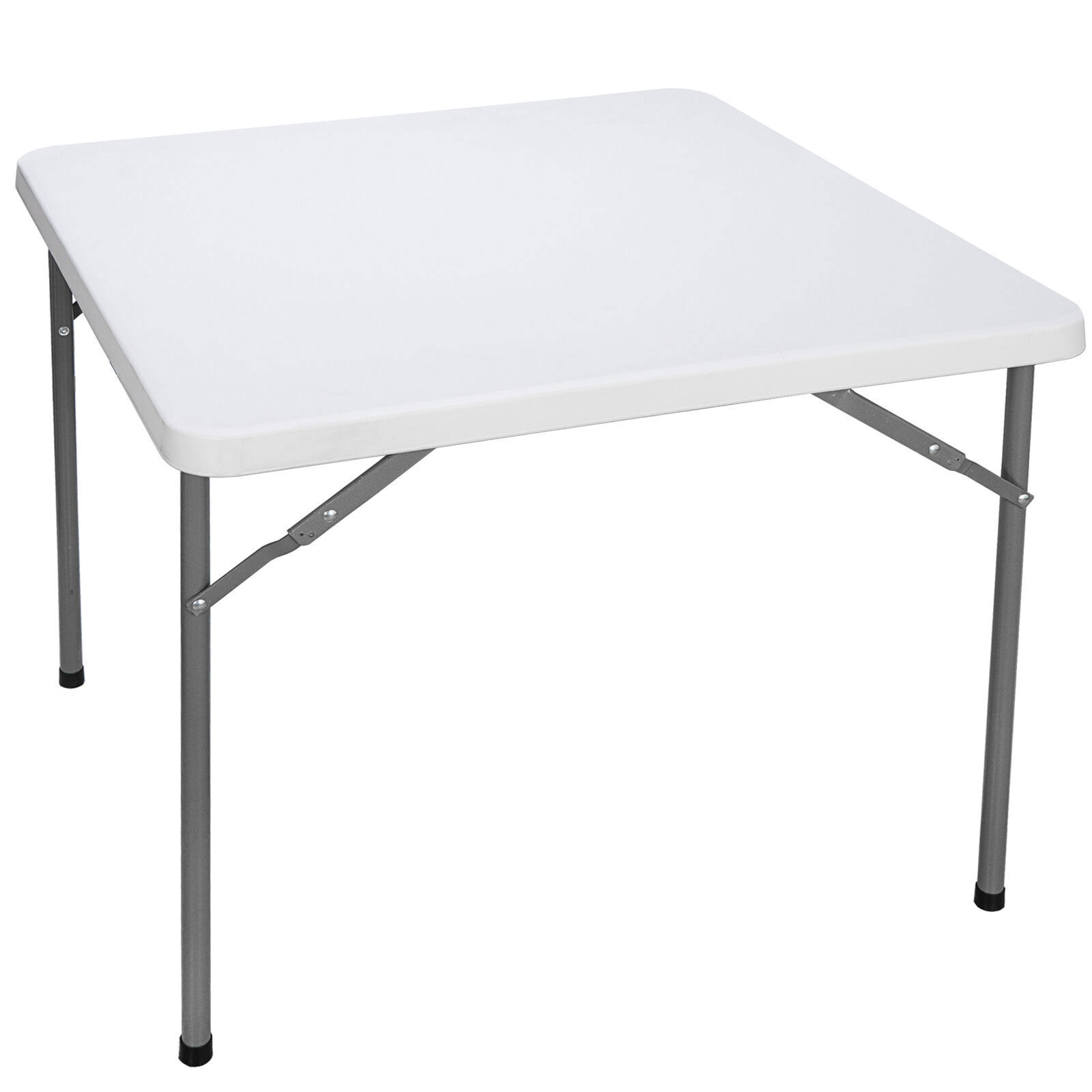 2pcs 3ft Square Folding Table Garden Beach Family Picnic Multipurpose White