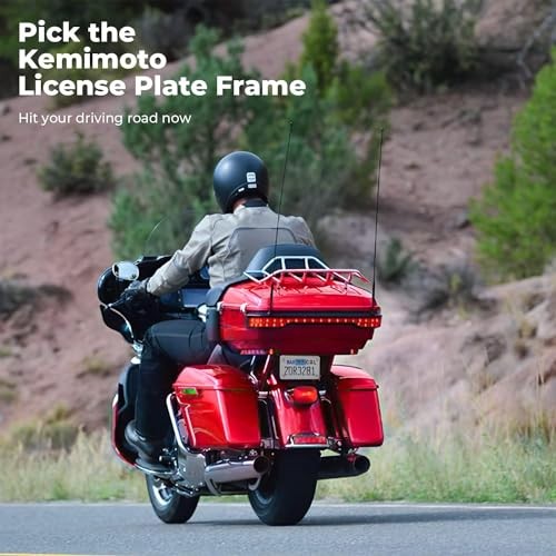 Lay Down License Plate Brackets Plate Mounts Compatible with Touring Street