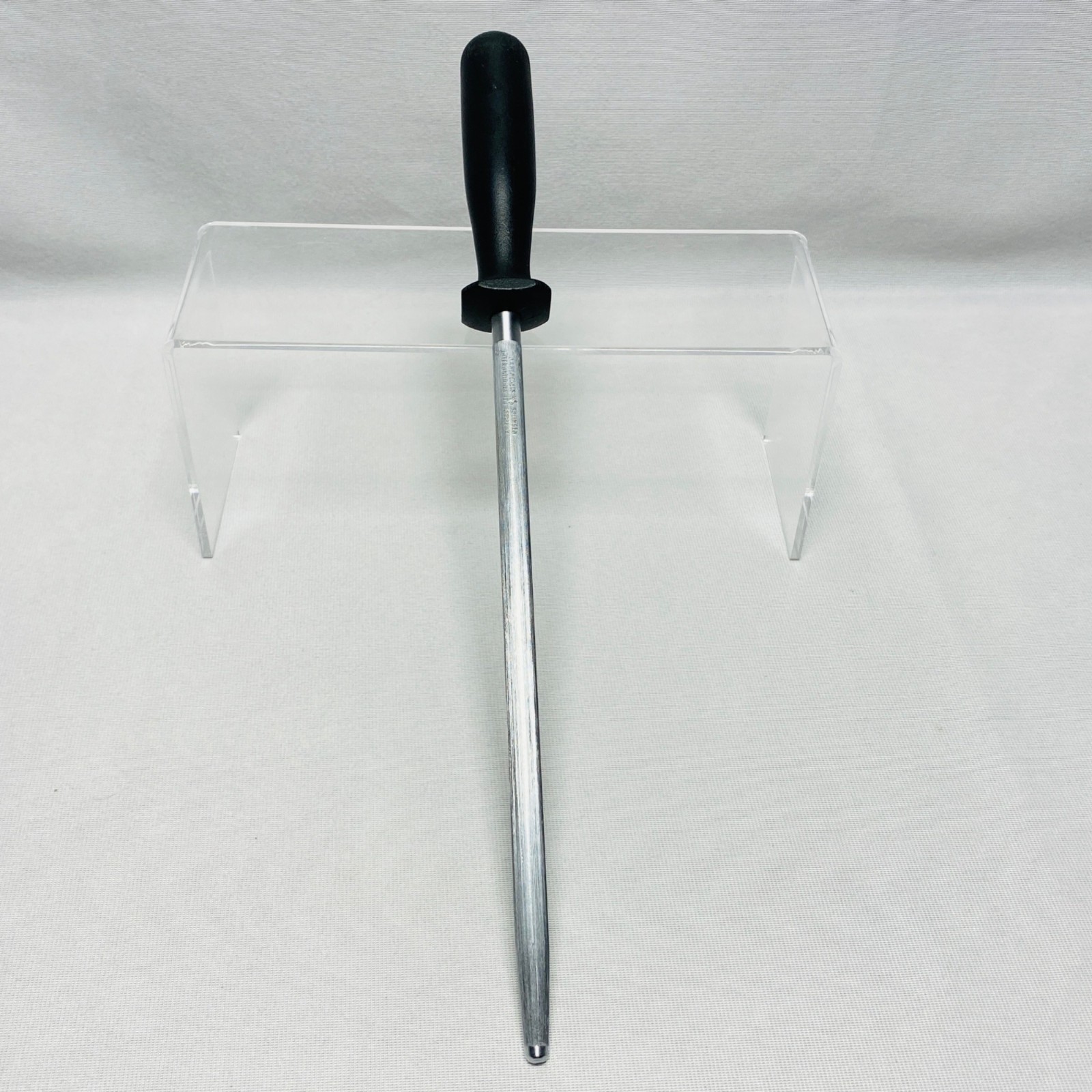 J.A. Henckels 9" Steel Knife Sharpener Honing Rod Black Handle Germany