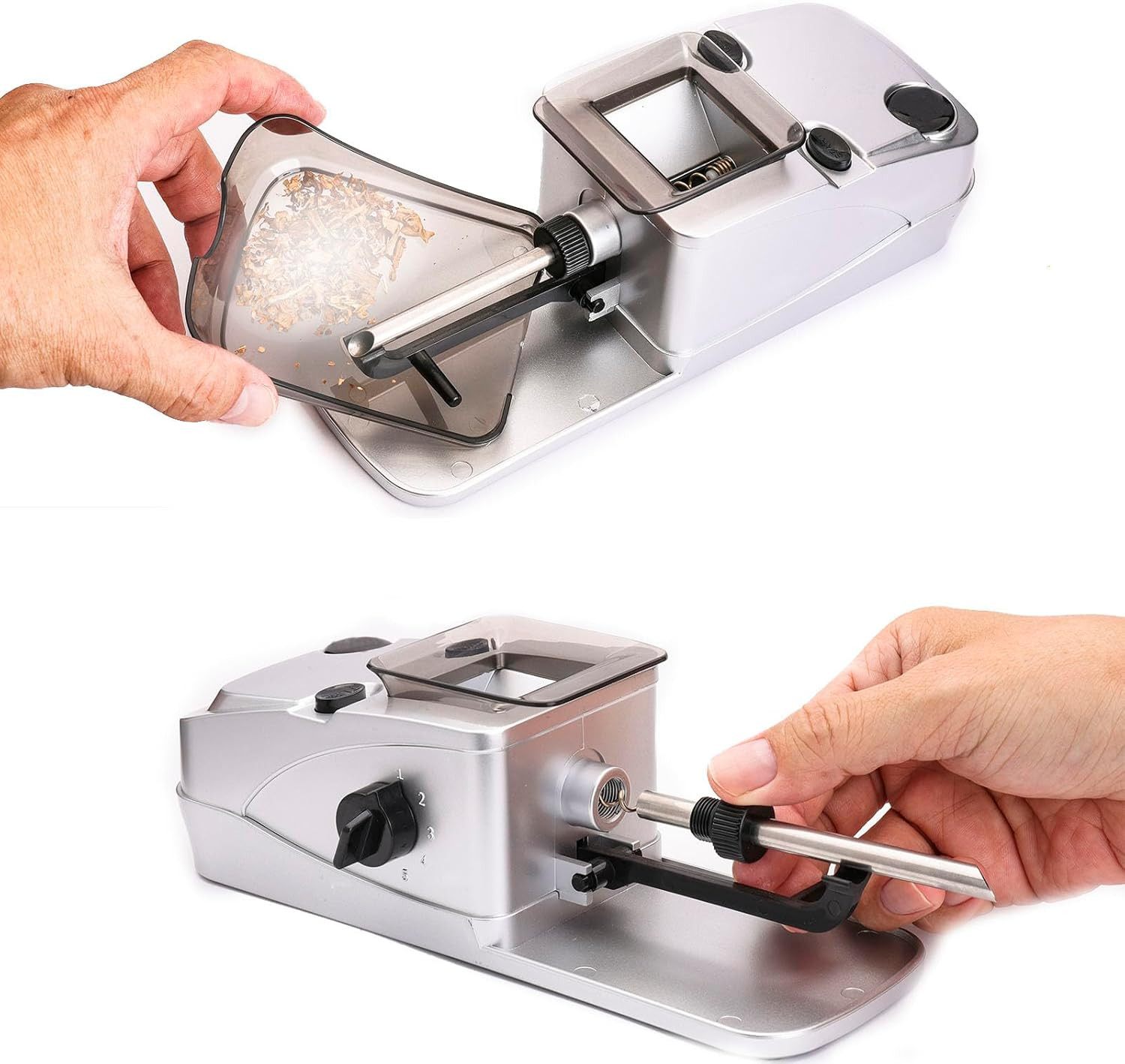 Electric Cone Rolling Machine Set with Manual Herb Grinder and Pre-Roll Holder
