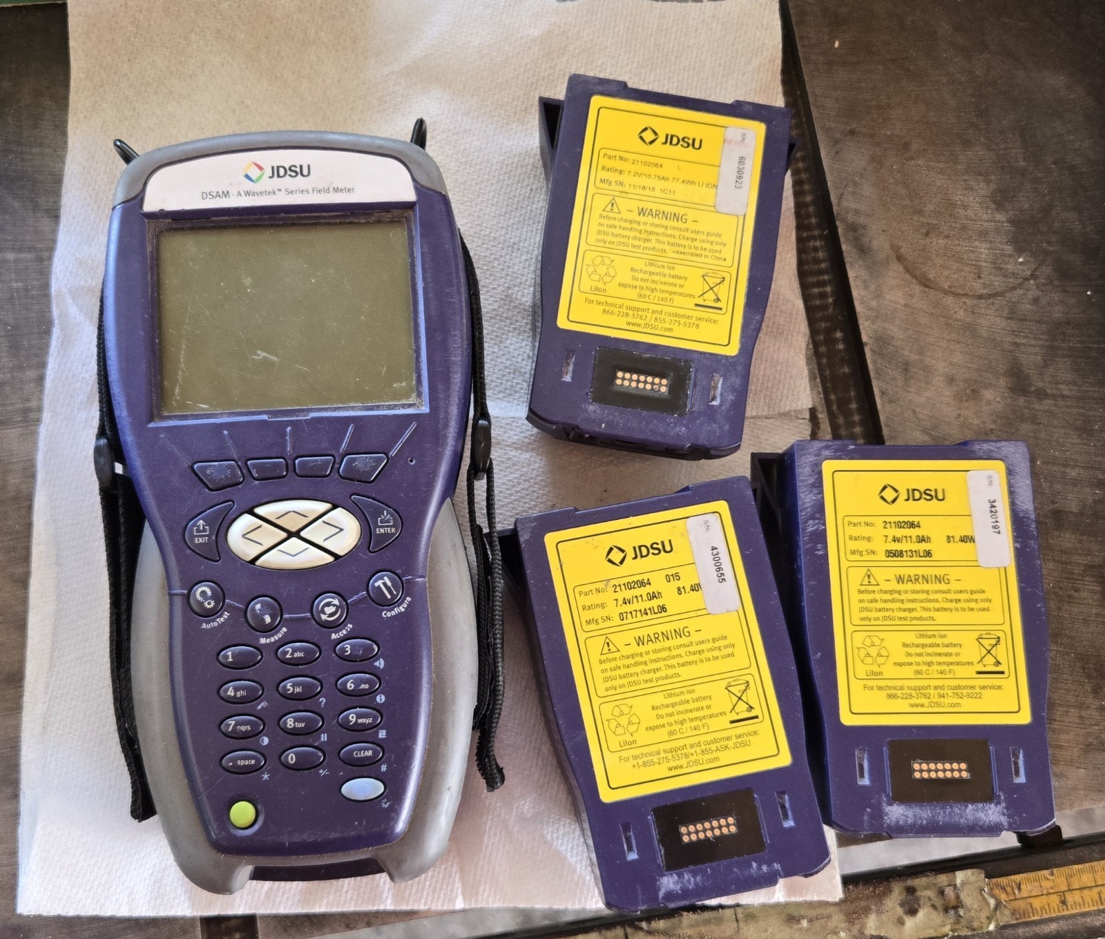 JDSU DSAM-3600B W/3 Good Batteries Network Meter  ☆Read Description☆