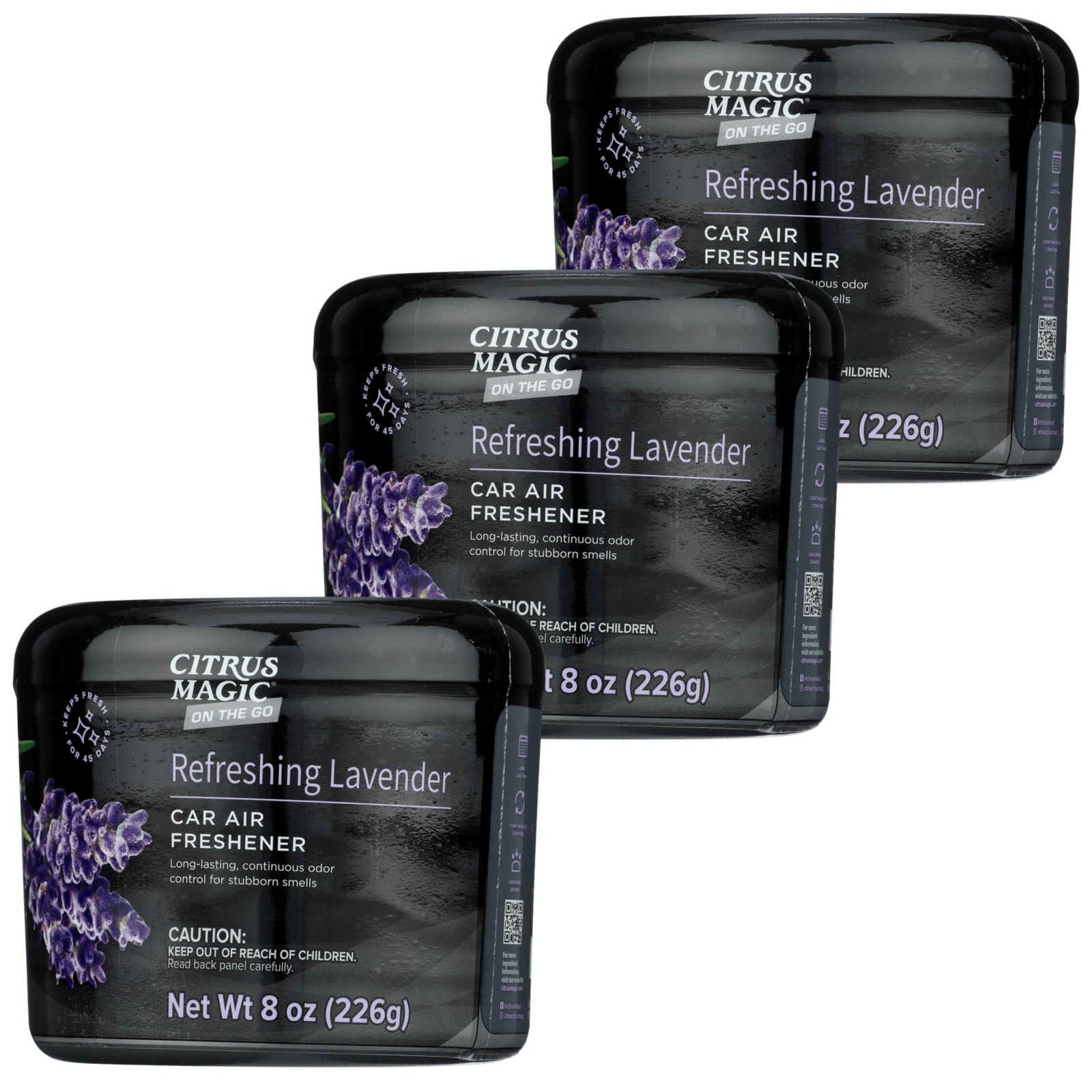 Citrus Magic On The Go Odor 8 Ounce (Pack of 3), Refreshing Lavender
