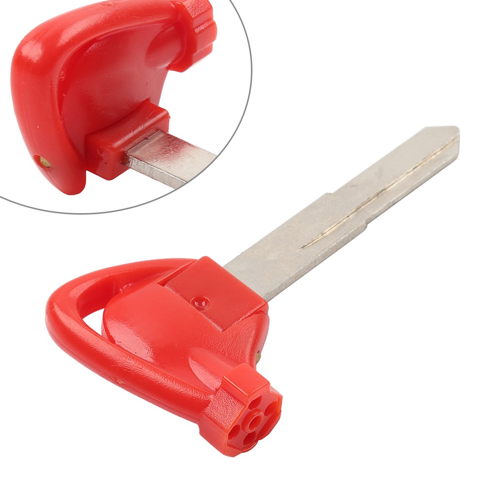 Right Ignition Key Blank Uncut Blade Red Red For Yamaha Motorbike Scooter