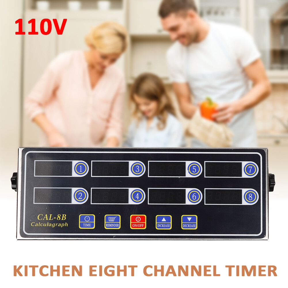 8 Channel Digital Kitchen Timer Clock Restaurant Reminder Cooking Commercial