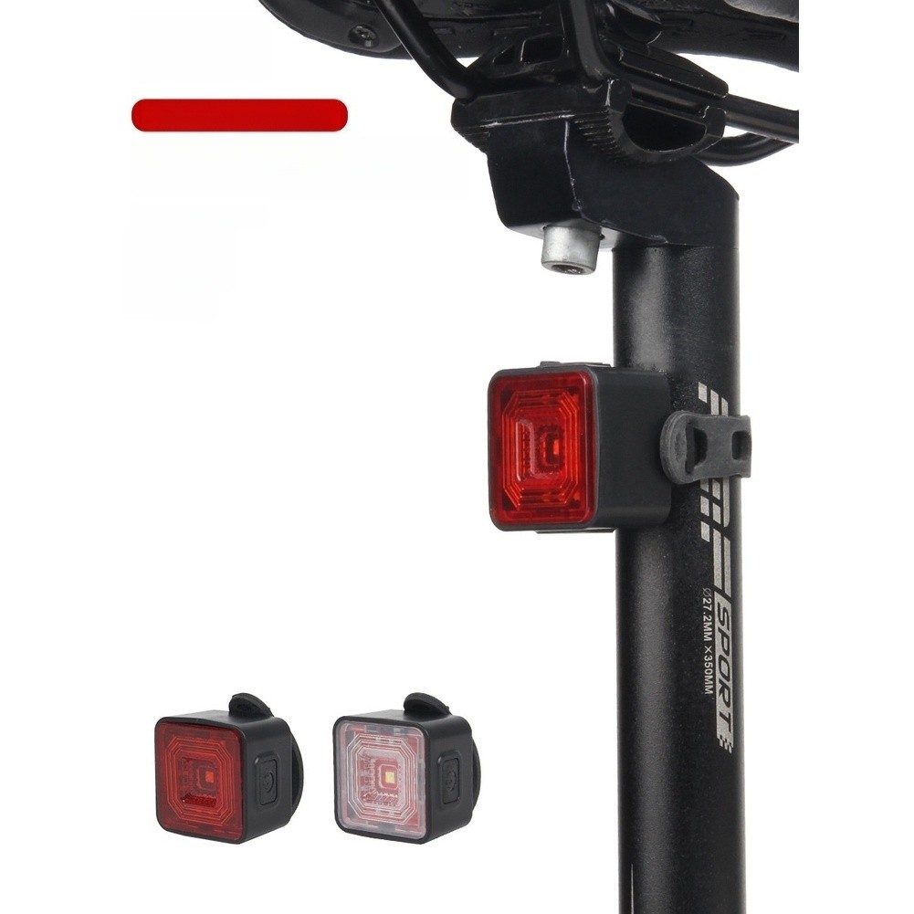 USB Bike Light Set Waterproof Front Rear Light Automatic Braking Sensor