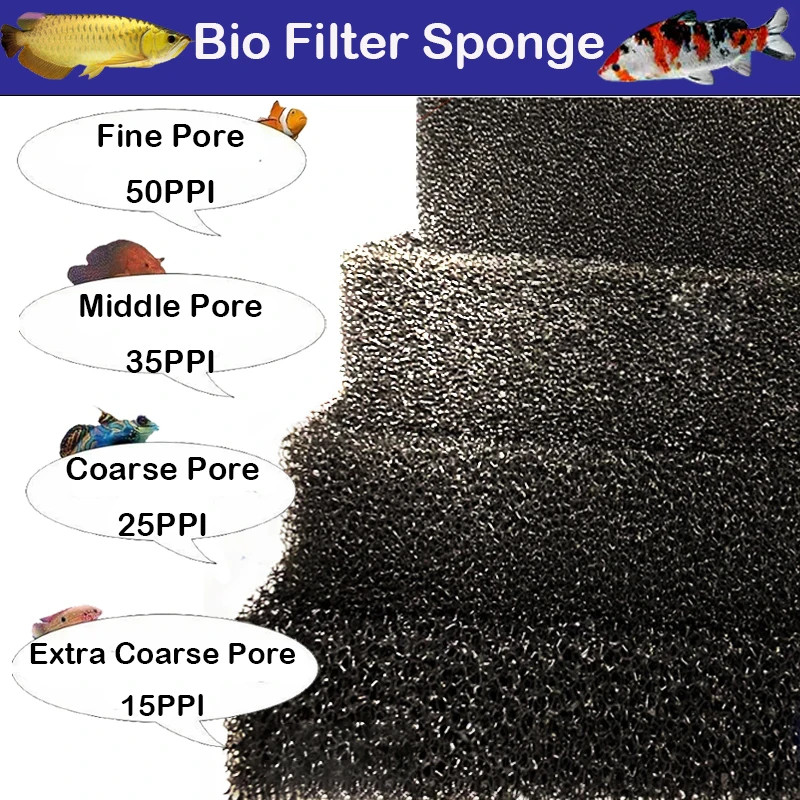 Aquarium Fish Tanks Koi Ponds Bio Sponge Filter Media Pads Cut-to-fit Foam New
