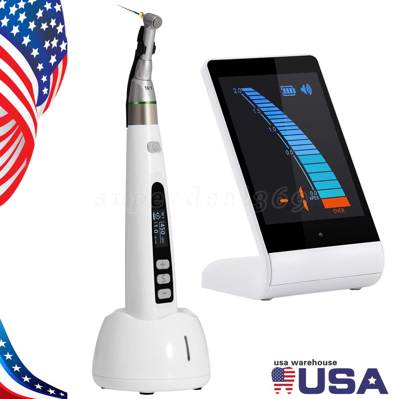 Dental LED Endo Motor 16:1 Handpiece /Apex Locator Root Canal Finder Endodontic
