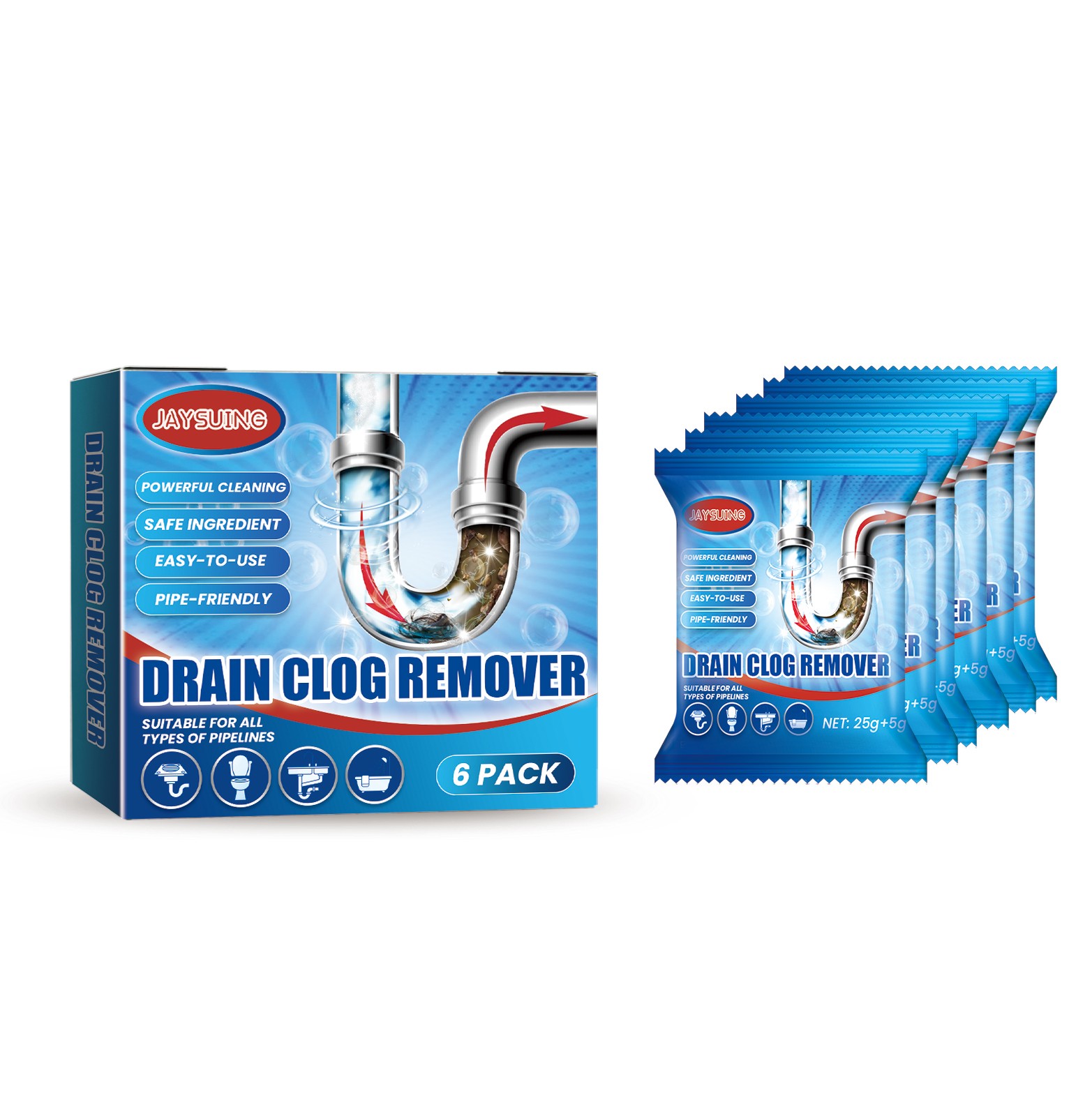Powerful Sink Drain Cleaner Clog Remover Kitchen Toilet Pipeline Dredging Agent