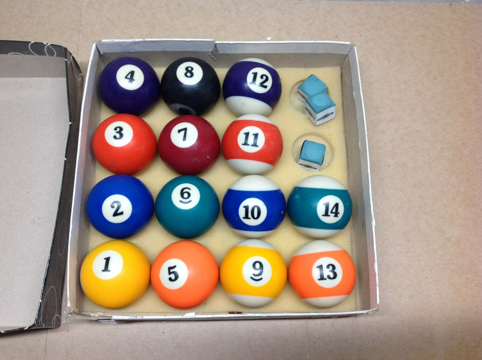 Billiards Pool Balls (Missing #15 & cue ball)