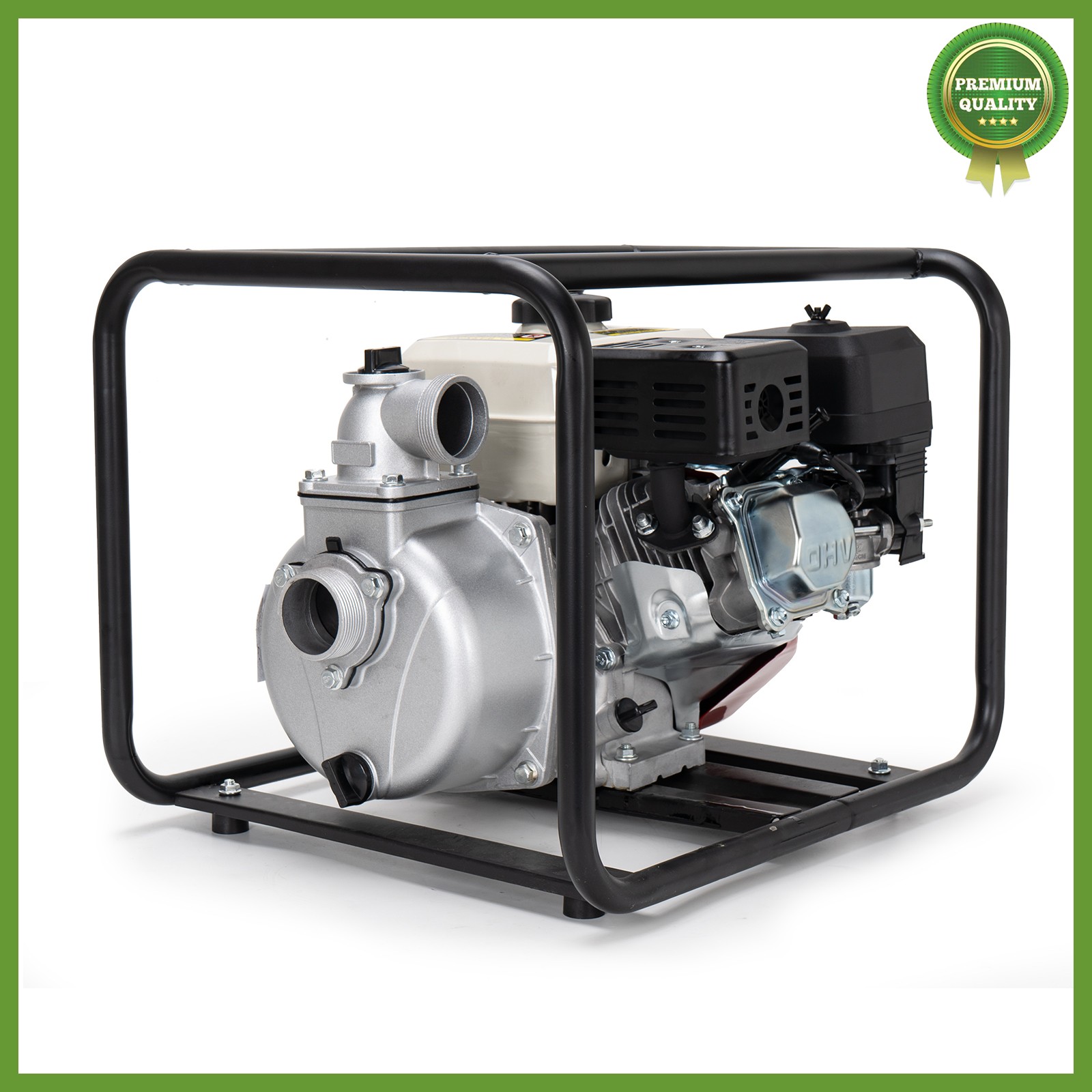 Gas-Powered Water Pump 2'' Semi-Trash Water Pump Transfer Pump 158GPM 26.2ft