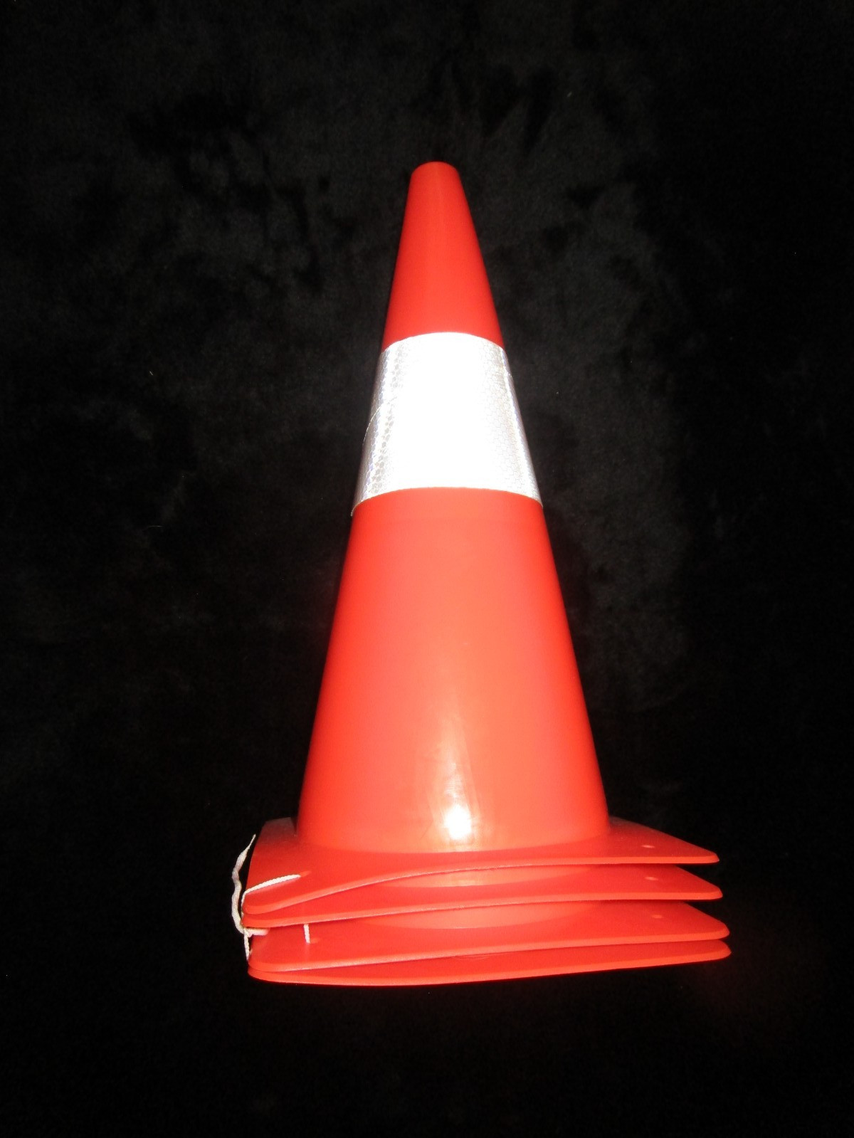 REFLECTIVE SAFETY ROAD CONES - 15 INCH - 4 PACK -  TRAFFIC CONTROL - SHIPS FREE