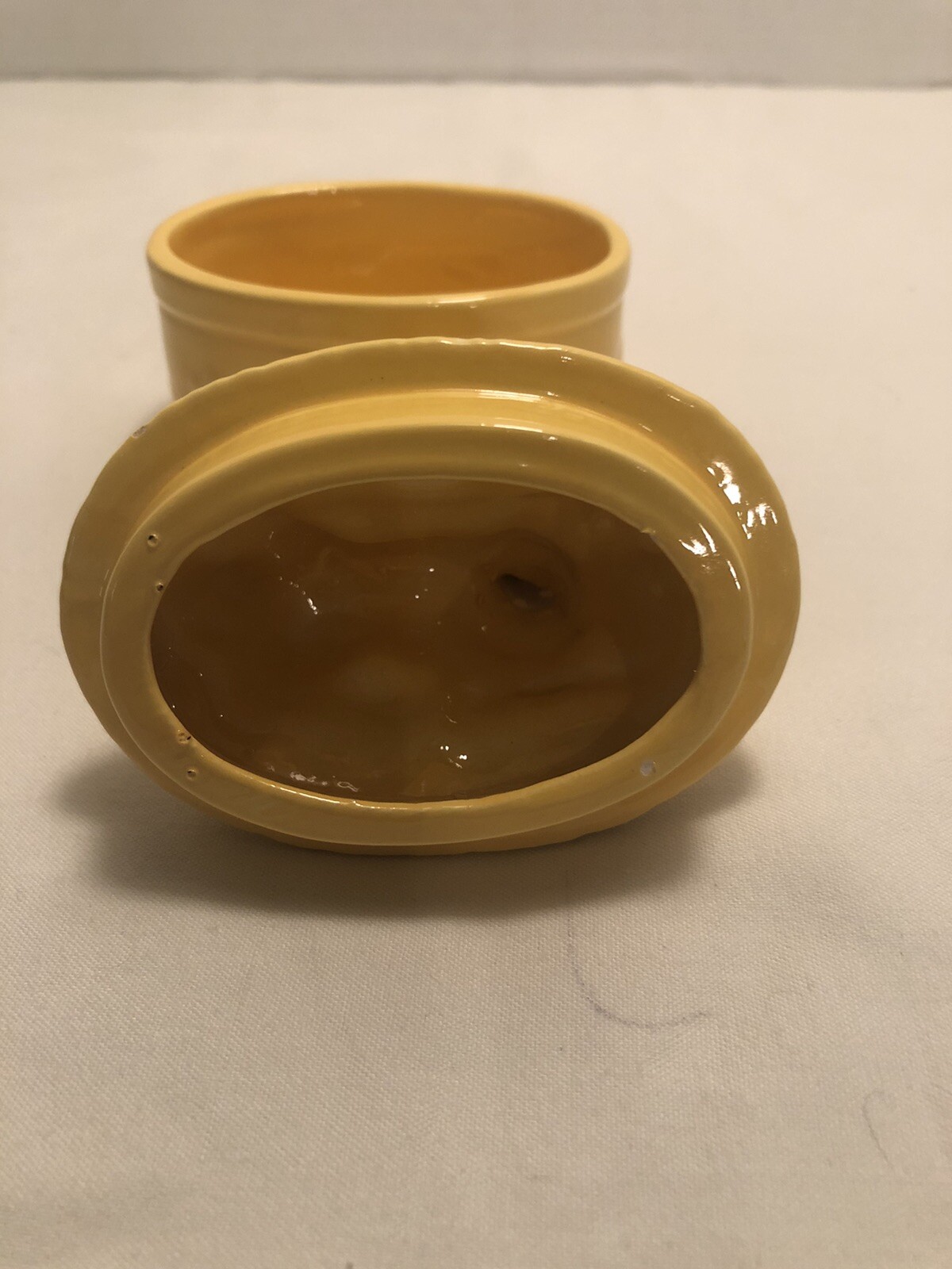 4.5” Ceramic Yellow Unicorn Trinket Box